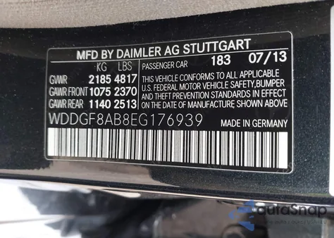 2014 Mercedes-Benz C 300 Luxury 4Matic from USA, damaged, VIN WDDGF8AB8EG176939